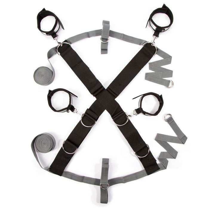 FIFTY SHADES KEEP STILL OVER THE BED CROSS RESTRAINT SILVER