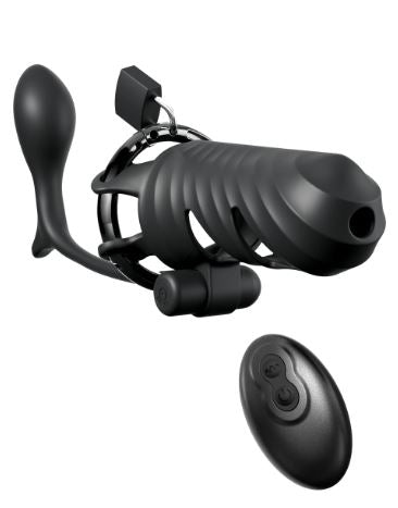 FANTASY C RINGZ VIBRATING COCK BLOCKER ASS-GASM PLUG BLK