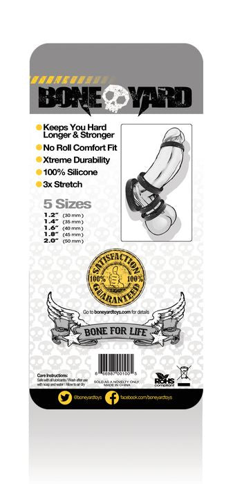 BONEYARD SILICONE RING 5PC KIT BLACK