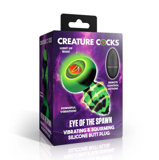 CREATURE COCK EYE OF THE SPAWN VIBRATING/ SQUIRMING BUTT PLUG