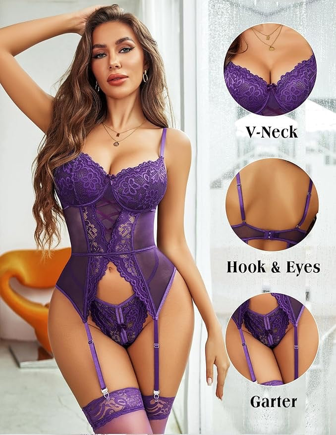 Sexy lingerie sets Amazon cross-border fashion new lace sexy lingerie set