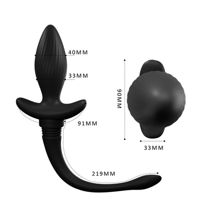 揺らす尻尾付アナルバイブエロティックなキツネの尾