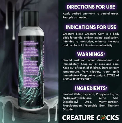 CREATURE COCKS CREATURE SLIME UNSCENTED CREATURE CUM LUBE 8OZ