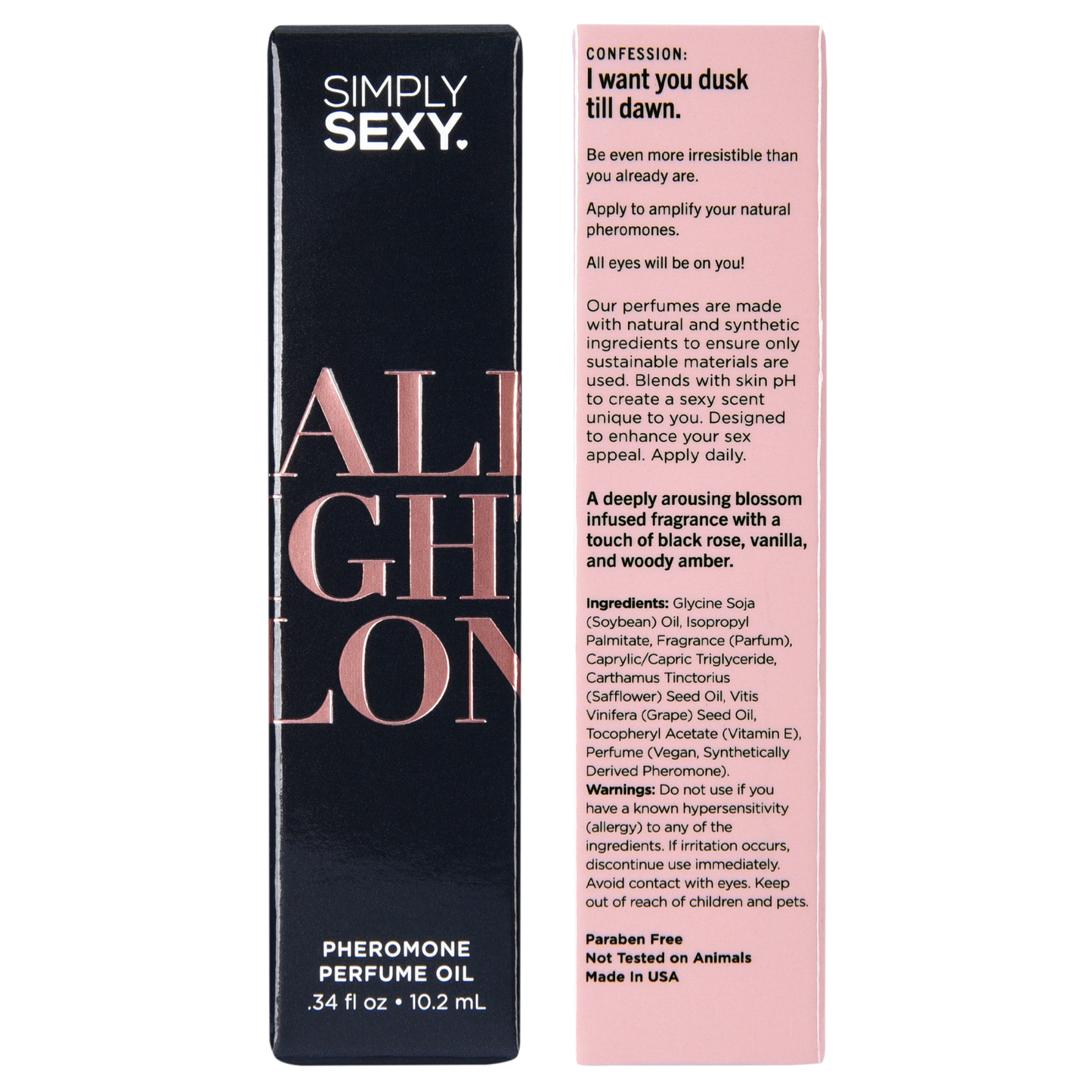 SIMPLY SEXY PHEROMONE PERFUME OIL ROLL-ON - ALL NIGHT LONG - 0.34 floz | 10.2mL