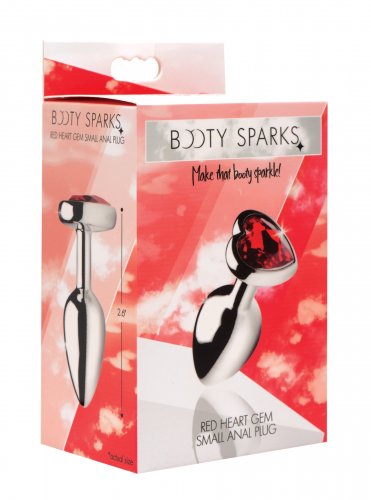 BOOTY SPARKS RED HEART GEM SMALL ANAL PLUG