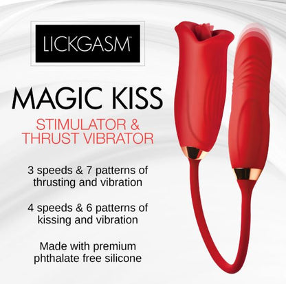 LG MAGIC KISS CLIT STIM W/ THRUSTING VIBE