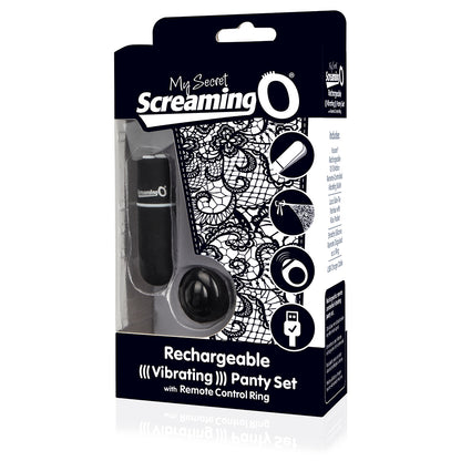SCREAMING O MY SECRET CHARGED REMOTE CONTROL PANTY VIBE BLACK