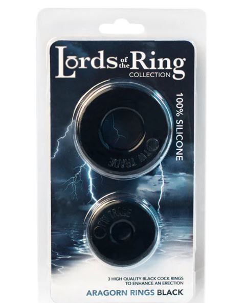 LORDS OF THE RING ARAGORN COCK RING BLACK
