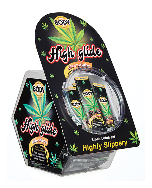 BODY ACTION HIGH GLIDE SAMPLE PACKET 50PC FISHBOWL DISPLAY