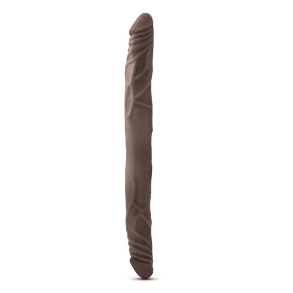DR SKIN 14 DOUBLE DILDO CHOCOLATE "