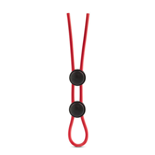 STAY HARD SILICONE DOUBLE LOOP COCK RING RED