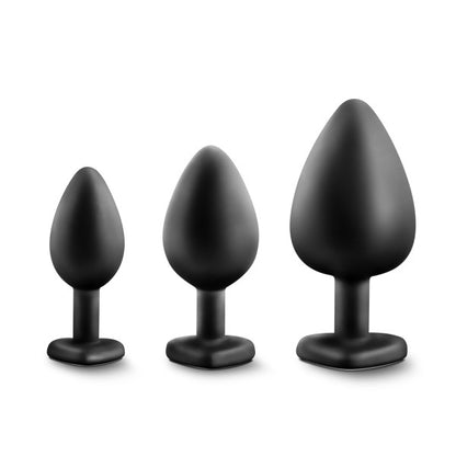 LUXE BLING PLUGS TRAINING KIT BLACK W/ RAINBOW GEMS