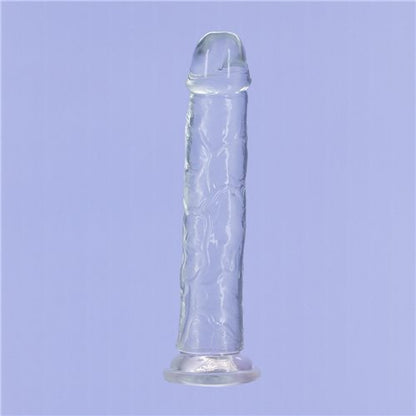 ADDICTION CRYSTAL 9 VERTICAL DONG CLEAR TPE W/ BULLET "