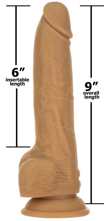 NAKED ADDICTION 9IN CARAMEL THRUSTING DONG W/ REMOTE