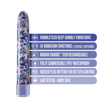 LIMITED ADDICTION FLORADELIC 7 IN RECHARGEABLE VIBE PURPLE