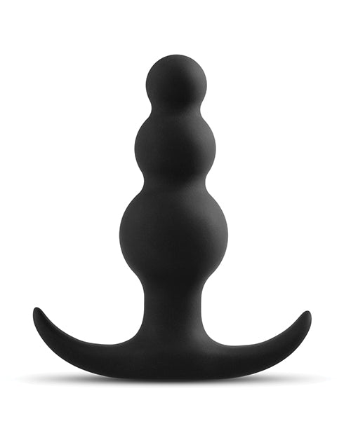 ANAL ADVENTURES PLATINUM BEADED PLUG BLACK