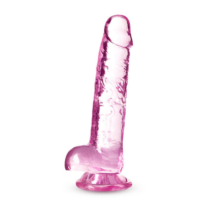 NATURALLY YOURS 7IN ROSE CRYSTALLINE DILDO