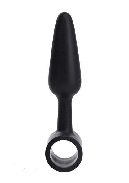 (D)IN A BAG BUTT PLUG 3 BLACK VIBRATING "