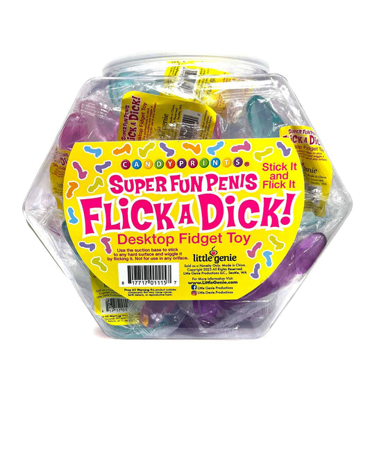 FLICK A DICK FIDGET TOY 24PC FISHBOWL