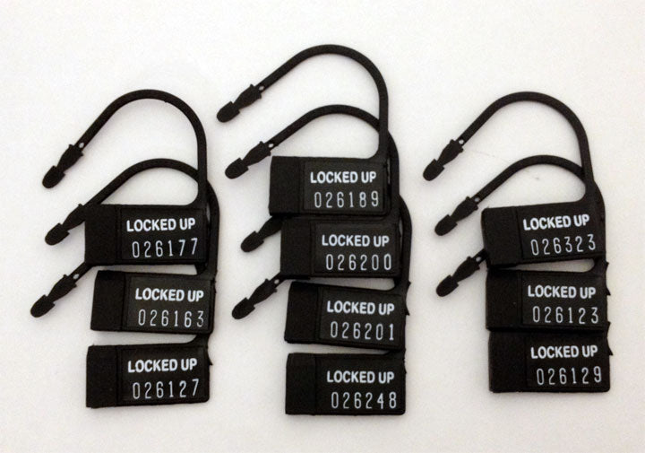CHASTITY 10 PACK ONE TIME USE PLASTIC LOCKS