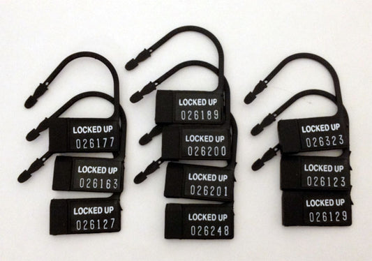 CHASTITY 10 PACK ONE TIME USE PLASTIC LOCKS