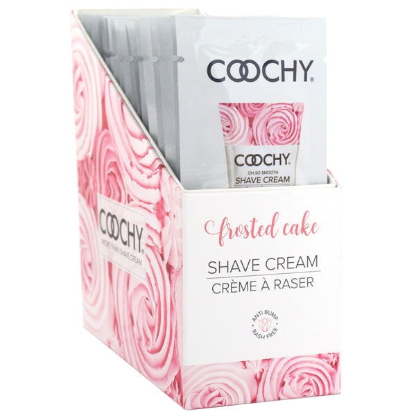 COOCHY SHAVE CREAM FROSTED CAKE FOIL 15 ML 24PC DISPLAY