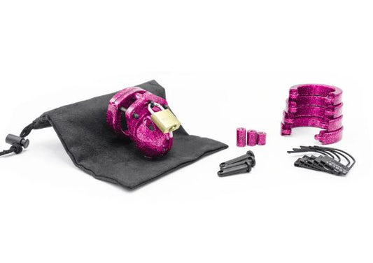 CB MINI ME PINK GLITTER CHASTITY KIT