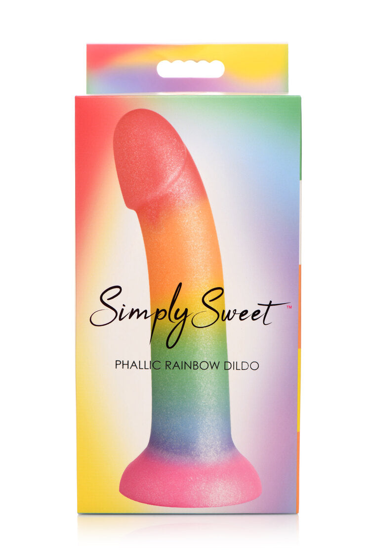 SIMPLY SWEET 6.5IN PHALLIC RAINBOW DILDO