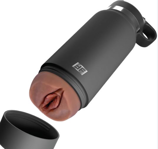 PDX PLUS FUCK FLASK PRIVATE PLEASER DISCREET STROKER BLUE BOTTLE BROWN