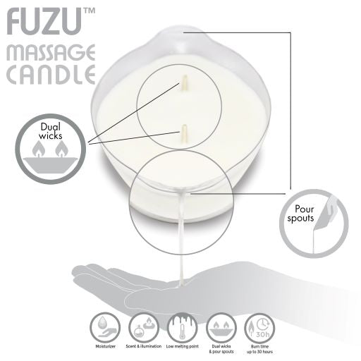 FUZU MASSAGE CANDLE EUCALYPTUS CALM 4 OZ