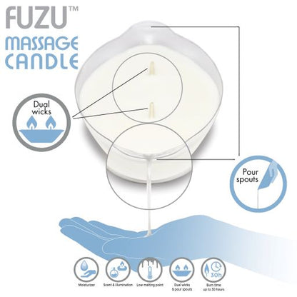 FUZU MASSAGE CANDLE FRESHLY UNSCENTED 4 OZ