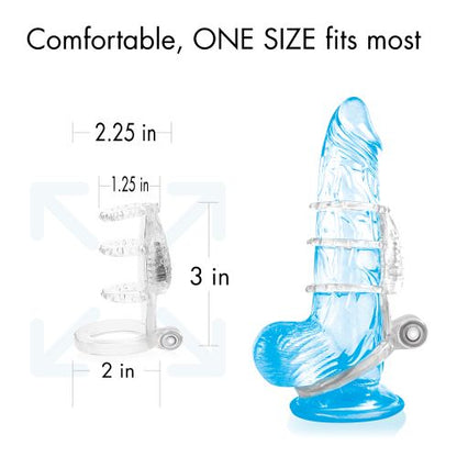 DOCTOR LOVE ZINGER DUAL VIBRATING SLEEVE CLEAR