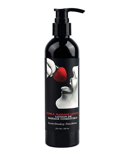 EDIBLE MASSAGE LOTION STRAWBERRY 8OZ