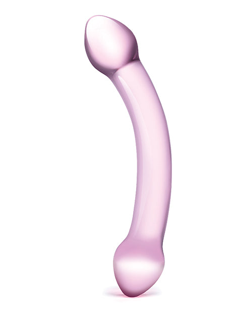 GLAS DOUBLE TROUBLE PURPLE DILDO