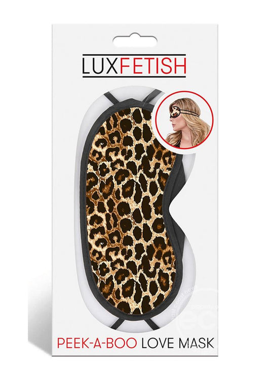 LUX FETISH PEEK-A-BOO LOVE MASK LEOPARD