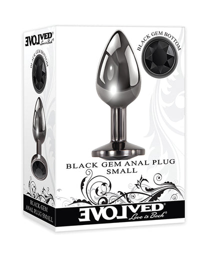 EVOLVED GEM BLACK ANAL PLUG SMALL