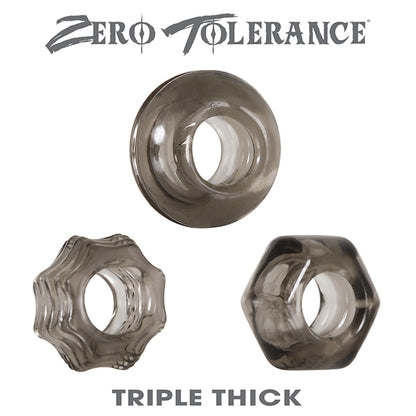 ZERO TOLERANCE TRIPLE THICK COCK RING TRIO