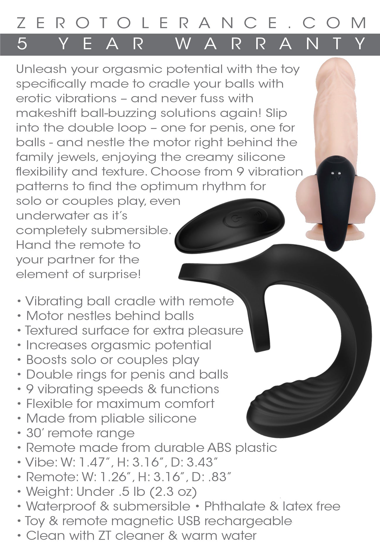 ZERO TOLERANCE VIBRATING BALL CRADLE