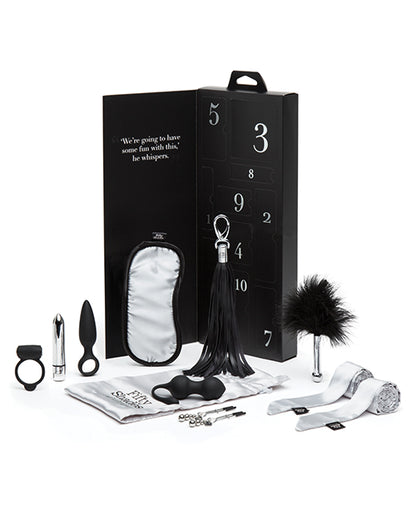FIFTY SHADES OF GREY PLEASURE OVERLOAD 10 DAYS OF PLAY GIFT SET BLACK