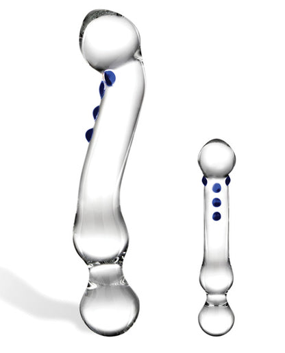 GLAS 6 CURVED G-SPOT GLASS DILDO "