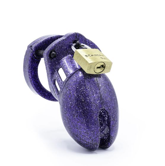CB-6000 PURPLE GLITTER CHASTITY KIT