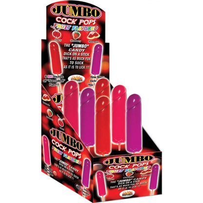 JUMBO FRUIT FLAVORED COCK POPS 6PC DISPLAY
