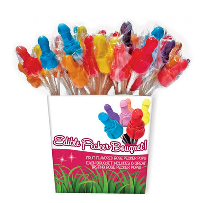 PECKER CANDY BOUQUET 72 PCS PAIL DISPLAY