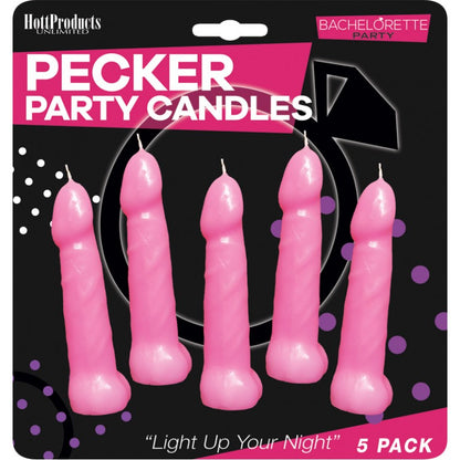 BACHELORETTE PARTY PINK PECKER CANDLES 5 "