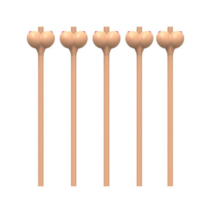 BOOBIE STRAWS FLESH 6PK