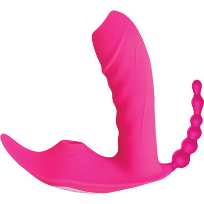 SWEET SEX BODY CANDY SILICONE TOY W/ TONGUE & BEADS MAGENTA