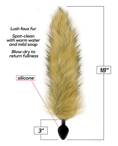 FOXY TAIL SILICONE BUTT PLUG GOLD