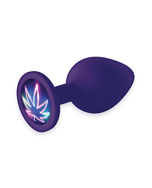 THE 9'S BOOTY TALK NEON LEAF SILICONE BUTT PLUG
