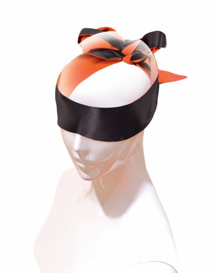 9'S ORANGE IS THE NEW BLACK SATIN SASH BLINDFOLD/RESTRAINT