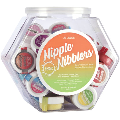 NIPPLE NIBBLERS SOUR PLEASURE BALM ASST FISHBOWL 36 PCS